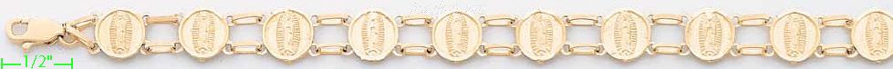 14K Gold Stamp Bracelet - Click Image to Close