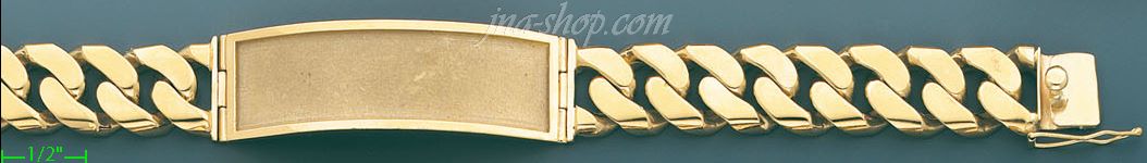 14K Gold Link ID Bracelet - Click Image to Close