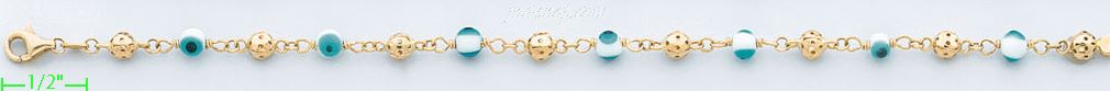 14K Gold Charm Bracelet 7 - Click Image to Close