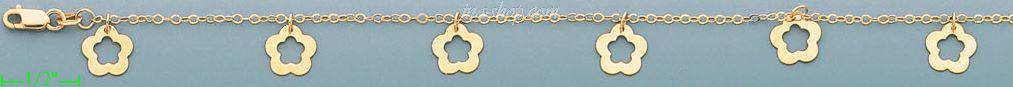 14K Gold Charm Bracelet 7 - Click Image to Close