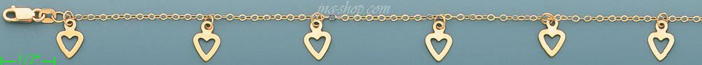 14K Gold Charm Bracelet 7 - Click Image to Close