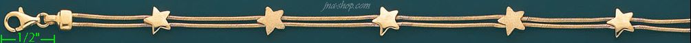 14K Gold Italian Fancy Bracelet - Click Image to Close