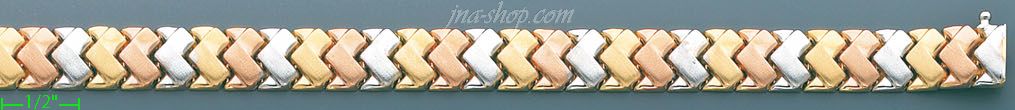 14K Gold Stampato Bracelet - Click Image to Close