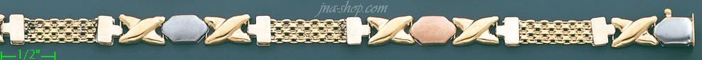 14K Gold Stampato Bracelet - Click Image to Close