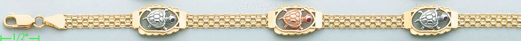 14K Gold Assorted Fancy Bracelet - Click Image to Close