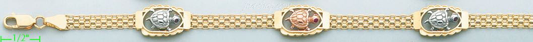 14K Gold Assorted Fancy Bracelet - Click Image to Close