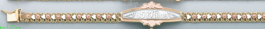 14K Gold Mex ID Bracelet - Click Image to Close