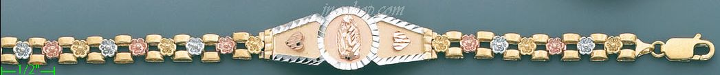 14K Gold Mex ID Bracelet - Click Image to Close