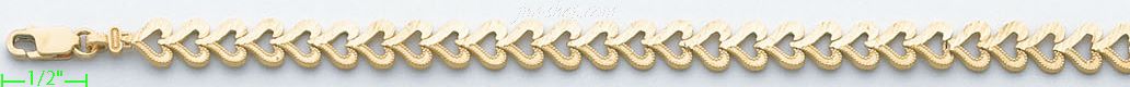 14K Gold Light Dia-Cut Bracelet - Click Image to Close