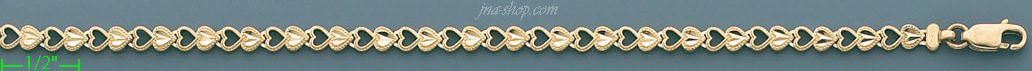 14K Gold Light Dia-Cut Bracelet - Click Image to Close