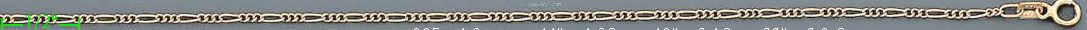 14K Gold Figaro 3+1 Chain 22" 1.3mm - Click Image to Close