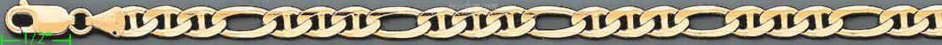 14K Gold Ficonucci Chain 20" 6mm - Click Image to Close