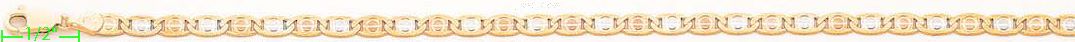 14K Gold Designed Valentino Chain 16" 3.6mm - Click Image to Close