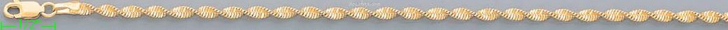 14K Gold S Singapore Chain 16" - Click Image to Close