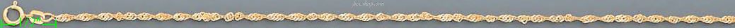 14K Gold Singapore Chain 16" - Click Image to Close