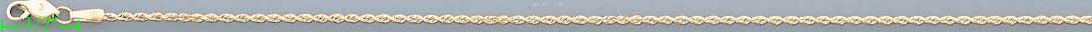 14K Gold Solid Rope DC Chain 16" 1.5mm - Click Image to Close