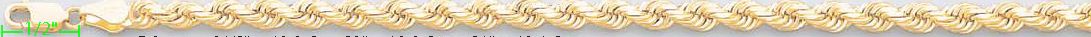 14K Gold Solid Rope DC Chain 20" 5mm - Click Image to Close