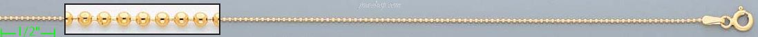 14K Gold Ball Chain 16" - Click Image to Close