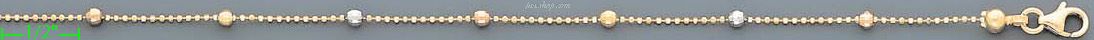 14K Gold Ball Chain 16" - Click Image to Close