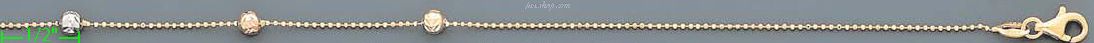 14K Gold Ball Chain 18" - Click Image to Close