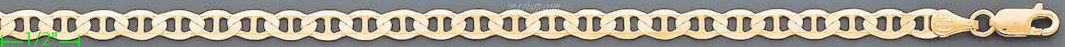 14K Gold Flat Mariner Chain 20" 5mm - Click Image to Close