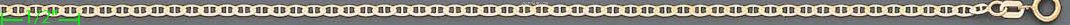 14K Gold Flat Mariner Chain 14" 2.1mm - Click Image to Close