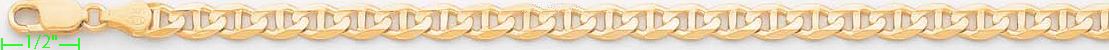 14K Gold Mariner Concave Chain 22" 5.9mm - Click Image to Close