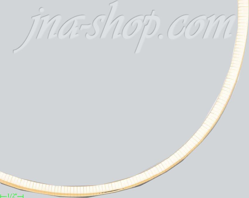 14K Gold Omega Necklace Chain 16" 6mm - Click Image to Close
