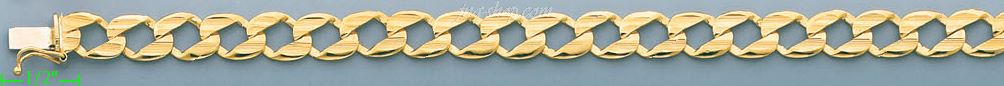 14K Gold Assorted Link Yellow Chain 8" 8mm - Click Image to Close