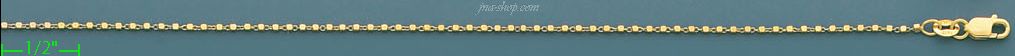14K Gold Fancy Box Chain 18" - Click Image to Close