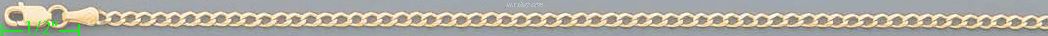 14K Gold Cuban Concave Chain 22" 2.4mm - Click Image to Close