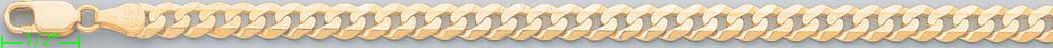 14K Gold Cuban Concave Chain 24" 5.9mm - Click Image to Close