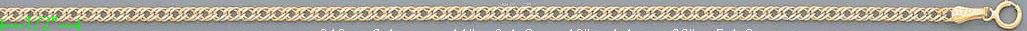 14K Gold Double Open Link Chain 18" 2.4mm - Click Image to Close