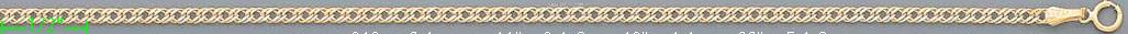 14K Gold Double Open Link Chain 14" 2.4mm - Click Image to Close