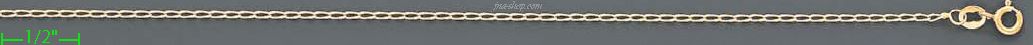 14K Gold Open Link 1/1 Chain 18" 1.2mm - Click Image to Close