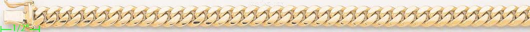 14K Gold Miami Cuban Chain 24" 7.1mm - Click Image to Close