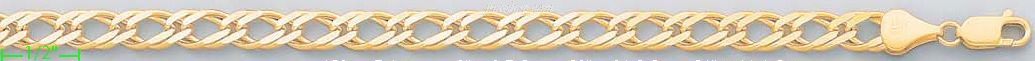 14K Gold Double Open Link Chain 24" 7.4mm - Click Image to Close