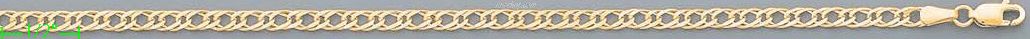 14K Gold Double Open Link Chain 24" 3.6mm - Click Image to Close