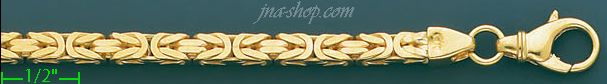 14K Gold Byzantine Chain 24" 4.5mm - Click Image to Close