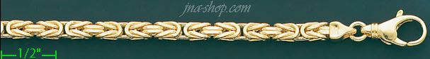 14K Gold Byzantine Chain 24" 3.8mm - Click Image to Close