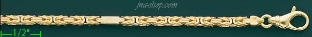 14K Gold Byzantine Chain 20" 2.8mm - Click Image to Close