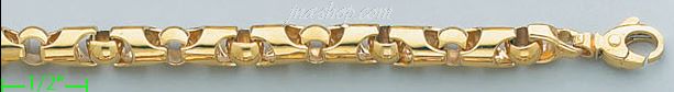 14K Gold Bullet Chain 24" - Click Image to Close