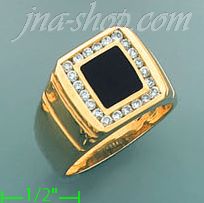 14K Gold 0.75ct Men's Diamond Ring - Click Image to Close