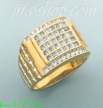 14K Gold 0.5ct Men's Diamond Ring - Click Image to Close