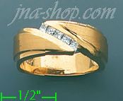 14K Gold 0.3ct Diamond Wedding Set Ring - Click Image to Close