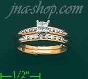 14K Gold 0.33ct Diamond Wedding Set Ring - Click Image to Close