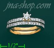 14K Gold 0.7ct Diamond Wedding Set Ring - Click Image to Close