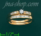 14K Gold 0.35ct Diamond Wedding Set Ring - Click Image to Close
