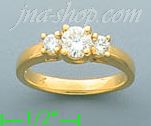 14K Gold 1ct Ladies' Diamond Ring - Click Image to Close