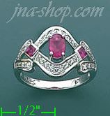 14K Gold Diamond 0.25ct / Ruby 0.77ct Colored Stone Ring - Click Image to Close